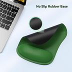 TECKNET 2 Pack Mouse Pad with Wrist Support, Ergonomic Gaming Mouse Pad Pain Relief, Portable Comfortable Mousepad for Computer, Laptop, Office, Home Non-Slip Base, Waterproof Surface - Green