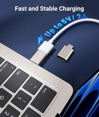 Syntech USB C to USB Adapter Pack of 2 USB C Male to USB3 Female Adapter Compatible with iPhone 16 Pro Max MacBook Pro Air 2023 iMac iPad mini Pro, Other Type C or Thunderbolt 4/3 Devices, Starlight