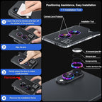 WSKEN for Samsung Galaxy S25 Edge Camera Lens Protector - Edge Thin Case Friendly, 9H Shatterproof Tempered Glass with Aluminum Metal Circle Camera Screen Protector Cover Accessories, Colorful