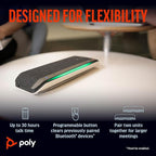 Poly Sync 40 Smart Speakerphone (Plantronics) - Flexible Workspaces - Connect to PC/Mac via USB and Smartphones via Bluetooth - Certified for Microsoft Teams – Amazon Exclusive