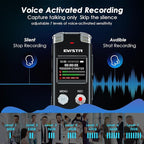 128GB Digital Voice Recorder Voice Activated Recorder with Playback - Upgraded Tape Recorder for Lectures, Meetings, Interviews, Audio Recorder USB Charge, MP3