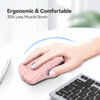 TECKNET Wireless Mouse, 2.4G Ergonomic Optical Mouse, Computer Mouse for Laptop, PC, Computer, Chromebook, Notebook, 6 Buttons, 24 Months Battery Life, 4000 DPI, 6 Adjustment Levels