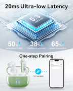 Wireless Earbuds, Bluetooth Ear Buds Headphones with LED Charging Case, 40 Hours Playtime, IP7, Lightweight in-Ear Earphones for iPhone Android Sports Workout