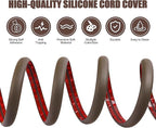 Floor Cord Cover Cable Cavity Self Adhesive Cord Hider Floor 10FT Floor Cable Management Power Cord Protector Floor Electric Cord Covers for Offices, Gym, Exhibitions (CoffeeBrown, 1.18" x 20')