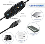 Video Conference Lighting Kit， Clip on Light Reading Lights， Ring Light, 360 ° Flexible Gooseneck Bed Night Light ，Computer Laptop Video Conferencing