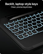 ZAGG Rugged Book iPad 11" (A16)/ 10.9" (Gen 10) Case - Durable Wireless Keyboard Case, Military-Grade Drop Protection, Multi-Device Pairing, Detachable Backlit Keyboard, Black