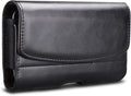Phone Holster for Samsung Galaxy S25 S24 S23 S22 S21 Ultra S20 FE S10 S9+ S8+ Note 20 A12 A32 A52 A02S A11 A21 A51 PU Leather Cell Phone Pouch with Belt Clip Loop Card Holder,Black