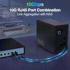 SODOLA 8 Port 10Gb Easy Web Managed Switch, 8 x 10G RJ-45 Ports, 160Gbps Bandwidth, Support LACP, VLAN, QoS, 10G/5G/2.5G/1000M/100M Auto-Negotiation, Multi-Gigabit Managed Ethernet Switch