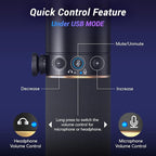 TONOR XLR/USB Gaming Mic, Dynamic Microphone for Podcast Recording Streaming with RGB Light, Mute Button, Headphones Jack, Monitoring, Desktop Stand, Metal Vocal Mic for PC Mac Android PS4/5 TD520S