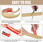 Floor Cord Cover Self Adhesive Cord Hider,3.3FT Cable Management, Extension Strip Protector for Wires, Prevent Cable Trips for Offices, Gyms, Exhibitions Cavity:0.39"(W) x0.27(H) WoodLightyellow