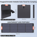 N-Type 16BB 200W Portable Solar Panel for Power Station ETFE Foldable Solar Panel High 25% Efficiency IP68 Waterproof Solar Panels Kit for Outdoor Camping RV Backuot