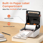 Bluetooth Thermal Shipping Label Printer - D450BT Thermal Label Printer 4x6 for Small Business & Shipping Packages, Compatible with iPhone, Android, iPad, Windows, macOS, USPS, Amazon, Tiktok