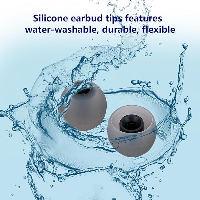 Silicone Earbud Covers - Fit for in-Ear Headphones (Inner Hole 3.8mm -5.1mm) Ear Tips - 9 Pairs S/M/L