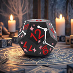 PJOY Metal Dice Set D&D Star Dice Set DND Polyhedral Dice for RPG Role Playing Games Dungeons and Dragons TTRPG Black Red Pink Dice