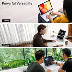 for iPad Pro 13 Inch Case with Keyboard (M4, 2024)，Magic-Style Magnetic – 7 Colors Backlight -Floating Cantilever Stand - Multi-Touch Trackpad Keyboard Case for iPad Pro 13 (White)