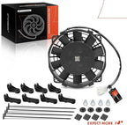 A-Premium 6.5'' 6.5 inch Slim Fan Pull Universal Electric Radiator Cooling Fan Assembly, 12V 80W with Mount Kit