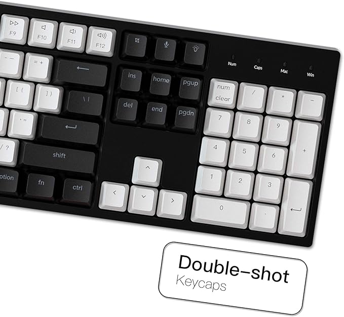 Keychron C2 Full Size 104 Keys USB Type-C Wired Mechanical Gaming Keyboard for Mac Layout, Gateron G Pro Brown Switch/RGB Backlight/Double-Shot ABS keycaps Computer Keyboard for Windows Laptop PC