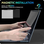 Magnetic Laptop Privacy Screen 16 inch for 16:10 Computer Monitor, 16" Removable Anti Glare Protector Blue Light Filter Shield Compatible with Lenovo Hp Dell Acer Asus Thinkpad Envy Xps