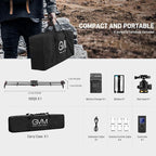 GVM 48"/120CM Carbon Fiber Motorized Camera Slider, Professional Camera Slider with Remote Control, Support Video Mode, Time Lapse Photography, Horizontal, Tracking and 120° Panoramic Shooting