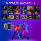 GVM 1500D RGB LED Video Light with Battery, 75W Video Lighting Kit with Bluetooth Control, 2 Packs Led Panel Light for Photography, YouTube Studio, Video Shooting, Conference,1128 Led Beads