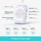 MEE audio Connect Air Pro Bluetooth Wireless Audio Transmitter & Receiver for AirPods or Bluetooth Headphones, 2-in-1 Adapter with Detachable Cable 3.5mm Aux Audio Jack for Airplanes, Auto, Gym, White