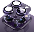 Uyiton for iPhone 14 Pro/iPhone 14 Pro Max Camera Lens Protector, [Drop Protection] 9H Tempered Glass Camera Cover screen Metal Ring Case Friendly Scratch Resistant Easy to Install - Purple