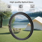 10 in 1 Cell Phone Camera Lens Kit, 52MM Clip-On CPL Phone Camera Lens Filter Kit Including 10x Macro, CPL Polarizer, 7 Colour Filters Compatible with iPhone and Other Phones