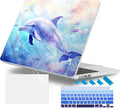 Case for MacBook Air 15 Inch 2025 2024 2023 Release M4 A3241 M3 A3114 M2 A2941, Hard Shell with Screen Protector & Keyboard Cover, Compatible with Touch ID, Blue Whale