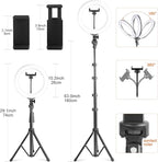 UEGOGO 10'' Ring Light with 72'' Tripod Stand, Dimmable LED Ringlight for Live Stream, Photography, Makeup, Video Recording