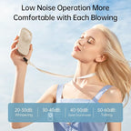 JISULIFE Handheld Mini Lash Fan with Bracket, Small Portable USB Rechargeable Personal Makeup Stylish Fan with 3 Speeds for Women Mom Girls Office Outdoor Travel Beige