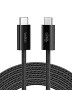 Belkin USB C to USB C Cable, 9.9ft, 240W - Type C Charger, iPhone Charger Cord, Soft, Braided, Flexible for iPhone 17, Galaxy S25, Pixel 10, MacBook, Chromebook, iPad Pro, Switch Steam Deck – Black