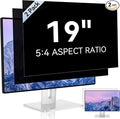[2 Pack] 19 Inch Computer Privacy Screen for 5:4 Aspect Ratio Widescreen Monitor, Eye Protection Anti Glare Blue Light Computer Monitor Privacy Filter, Removable Anti-Scratch 19in Protector Film
