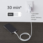 Amazon Basics USB-2.0 Type C to Lightning Cable (MFi Certified), 3 Feet, White