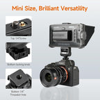 Adjustable Gimbal Monitor Cold Shoe Adapter, Metal Field Monitor Mount Holder, 360 Degree Swivel and Tilt Adjustable Monitor Mount Bracket with Cold Shoe Mount, Locating Pin Design Cold Hot Adapter
