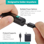 YIHUA 928D-IV Soldering Iron Kit with Type-C Port, Fast-Heating with C235 Cartridge, 194~842°F Temperature Adjustable, PD/QC/Adaptive Protocols, LCD Display, and Multi-Functional Cover
