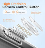 MAGIC JOHN 360° Rotatable Magnetic Invisible Stand for iPhone 16 Case [Camera Control Button] [Compatible with MagSafe] 16FT Military Grade Shockproof for iPhone 16 Case 6.1'' with Kickstand, Clear