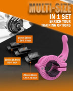 MAXRICH Barbell Clamp 1 inch Multiple Sizes & Adjustable Weight Clips for Quick Release Barbell Collars