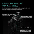 Tilta Camera Cage Kit for Canon C400 | Mounts via Arri Rosette, NATO Rail, 3/8"-16 & 1/4"-20 | Includes Full Cage, Quick Release Bottom Plate, Rear Accessory Plate + More (Base Kit)