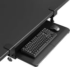 BONTEC KMT01-PJ Under Desk Keyboard Tray, Pull-Out Keyboard & Mouse Platform with C-Clamp, 20 x 11.8 in Space-Saving Ergonomic Slide-Out Drawer, Black Carbon Fiber