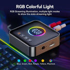 Bluetooth 5.4 Transmitter Receiver 3-in-1 Bluetooth Adapter HiFi Audio Receiver FM Transmitter with LED Display 3.5mm AUX RCA USB for TV/Car/PC/Home Stereo/Speakers