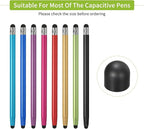 MECCANIXITY 40Pcs Replacement Stylus Pen Tips 10mm Conductive Capacitive Touch Screen Pens Tips Silicone Rubber, Black