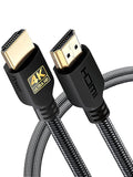 PowerBear 4K HDMI Cable 6 ft | High Speed, Braided Nylon & Gold Connectors, 4K @ 60Hz, Ultra HD, 2K, 1080P, ARC & CL3 Rated | for Laptop, Monitor, PS5, PS4, Xbox One, Fire TV, Apple TV & More