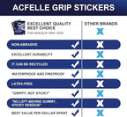 4Pack Phone Grip Tape, Finger Grip Stickers Decal Waterproof Pre-Cut Non Slip Kit Adhesive Traction for Cell Phone Cases, Handles, Tools (Clear&Black)
