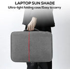 Laptop Sun Shade & Privacy Shield – Premium Physical Filter for 12-14" Laptops, Overheating, Adjustable and Foldable for Outdoor Work