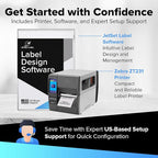 Zebra ZT231 (Zebra ZT230 Replacement) | Thermal Transfer & Direct Thermal 203 DPI | ZT23142-T01000FZ | USB, Serial, Ethernet, Bluetooth Connectivity, Tear Bar