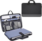 14 15 Inch Waterproof Laptop Sleeve Men Women TSA Briefcase for MacBook Pro 14 M4/M3/M2/M1, Macbook Air 15 M4/M3, Dell Inspiron 14/XPS 15, Lenovo Acer HP ASUS Chromebook 14 Carring Case, Black