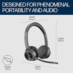 Poly Voyager 4320 UC Wireless Headset (Plantronics) - Stereo Headphones w/Noise-Canceling Boom Mic - Connect PC/Mac/Mobile via Bluetooth - Works w/Teams (Certified), Zoom, & More - Amazon Exclusive