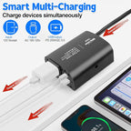 150W Car Power Inverter DC 12V to 110V AC Car Outlet Adapter with PD 25W &QC3.0 USB Ports Laptop Car Charger