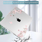 Tuiklol for M4 MacBook Pro 14 Inch Case 2024-2021 Release A3112 A3401 A3185, M3 A2918 A2992/M2 A2779/M1 A2442 Pro/Max Chip,Hard Shell Case with Screen Protector for Touch ID, Plum Blossom