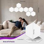 Mollywell Hexagon Acoustic Panels, High Density, Soundproofing, Decorative Noise Reduction Felt Wall Tiles for Ceilings, Home Office & Gaming Room (White), 12x10x0.4 Inch
